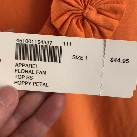 Additions by Chicos Orange Top Sz Medium - Picture 6 of 8